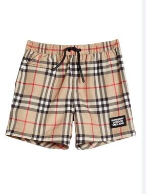 Burberry Baby Kids Kameron Check Swim Trunks Size 2Y Quiet Luxury Beach Pool